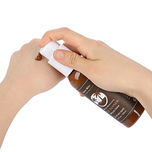 Self Tanner, ingredientes hidratantes orgánicos y naturales de larga duración Bronceadores sin sol loción y bronceador Golden Buildable Light, bronceado gradual medio u oscuro para el cuerpo y la cara