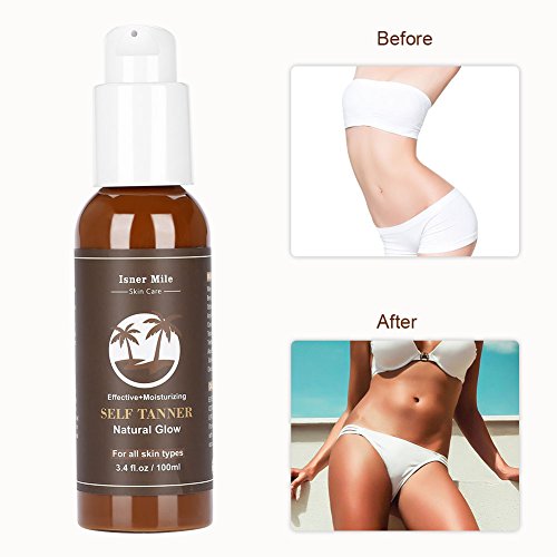Self Tanner, ingredientes hidratantes orgánicos y naturales de larga duración Bronceadores sin sol loción y bronceador Golden Buildable Light, bronceado gradual medio u oscuro para el cuerpo y la cara