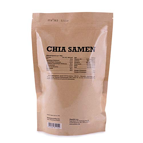 Semillas de Chia 100% Orgánico - Calidad Superior 1 x 1Kg - mituso