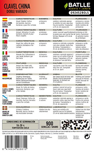 Semillas de Flores - Clavel China Doble Flor grande variado - Batlle