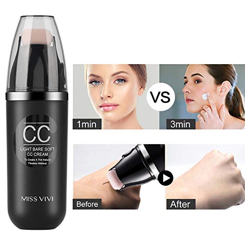 Semme CC Cream Concealer, 50g Roller Wheel Air Cushion Cream Maquillaje Hidratante Duradero Aclare Corrector Belleza Cosmética