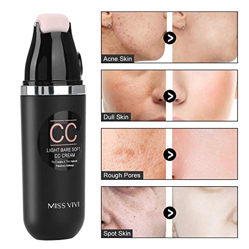 Semme CC Cream Concealer, 50g Roller Wheel Air Cushion Cream Maquillaje Hidratante Duradero Aclare Corrector Belleza Cosmética