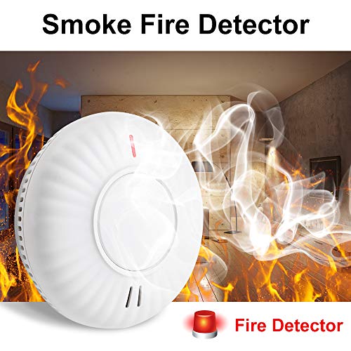 Semoss 2 Piezas Detector de Humo Fotoeléctrico,10 Años Batería Sensor de Humo Sistemas contra Incendios con Diseño Anti Insectos,85dB,Botón de Prueba,TÜV EN 14604