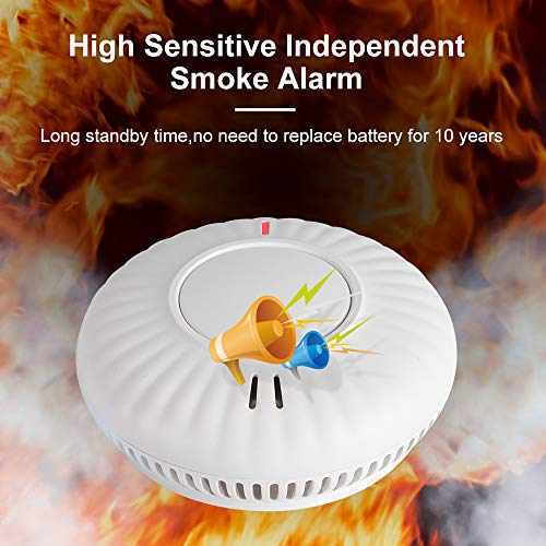 Semoss 2 Piezas Detector de Humo Fotoeléctrico,10 Años Batería Sensor de Humo Sistemas contra Incendios con Diseño Anti Insectos,85dB,Botón de Prueba,TÜV EN 14604