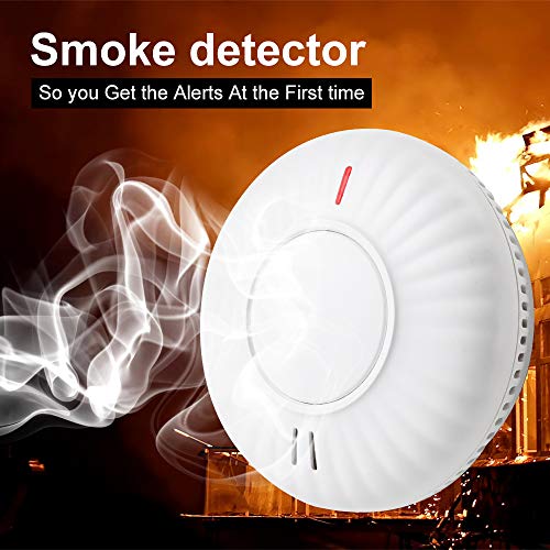 Semoss 2 Piezas Detector de Humo Fotoeléctrico,10 Años Batería Sensor de Humo Sistemas contra Incendios con Diseño Anti Insectos,85dB,Botón de Prueba,TÜV EN 14604