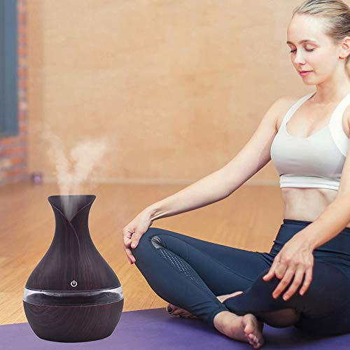 Sencillo Vida Difusor de Aceites Esenciales Humidificador Purificador de Aire Ultrasónico para Aromaterapia Difusores de Aroma con Luz para Casa, Dormitorio, Baño, Yoga y Oficina