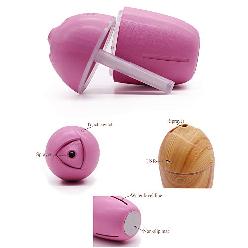 Sencillo Vida Humidificador Aromaterapia Difusor de Aceites Esenciales Difusores de Aroma Purificador de Aire Ultrasónico para Yoga SPA Oficina Habitación Dormitorio