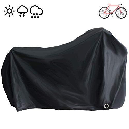 Senders - Funda impermeable para bicicleta, 210D, con orificios de cerradura, resistente al agua, protección contra el polvo, la nieve, la lluvia, los rayos UV, 190 x 65 x 98 cm, con bolsa