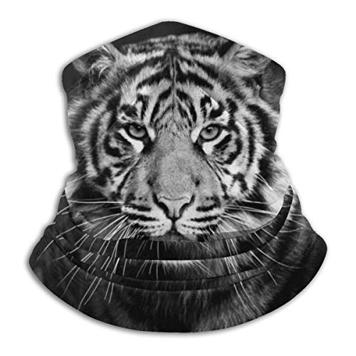senob Black-And-White-Tiger-Wallpapers-016 Elegante Calentador de Cuello de vellón Pasamontañas Capucha