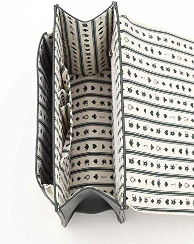 Señora Hombro Bolsa Bolso de Hombro Inclinado Hay Alicia en el país de Las Maravillas Tarjeta de Juego Silueta, Blanco,White