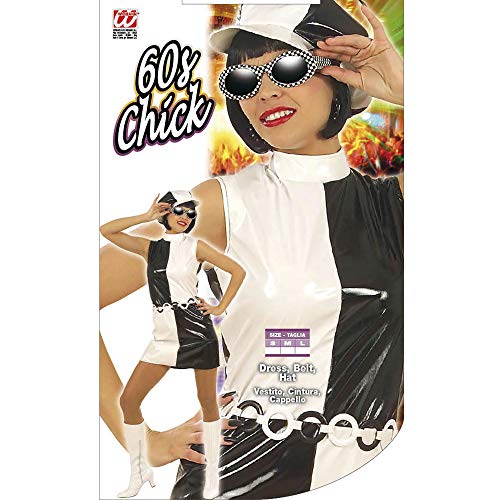 Señoras 60s polluelo traje Medio UK 10 a 12 de 1960 años sesenta del vestido de lujo