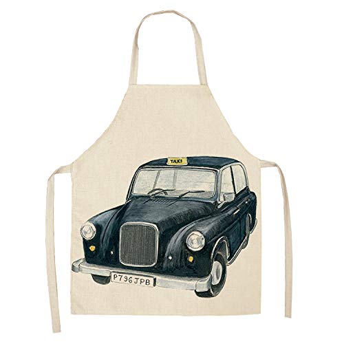 Señoras Cocinando Delantal De Cocina Barbacoa Delantal De Cocina Antiincrustante Bicicleta Multifunción De Lino De Algodón Para Hombres Y Mujeres Chef Delantal De Cocina Limpieza 68 * 55 Cm Delan