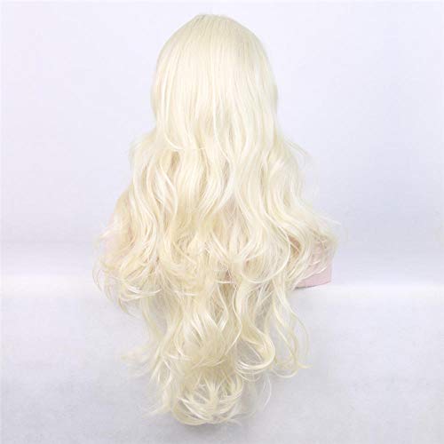Señoras onduladas negro marrón rojo rubio peluca sintética pelo largo pelucas de cosplay para mujeres resistentes al calor-D_30inches