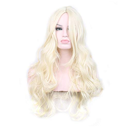 Señoras onduladas negro marrón rojo rubio peluca sintética pelo largo pelucas de cosplay para mujeres resistentes al calor-D_30inches