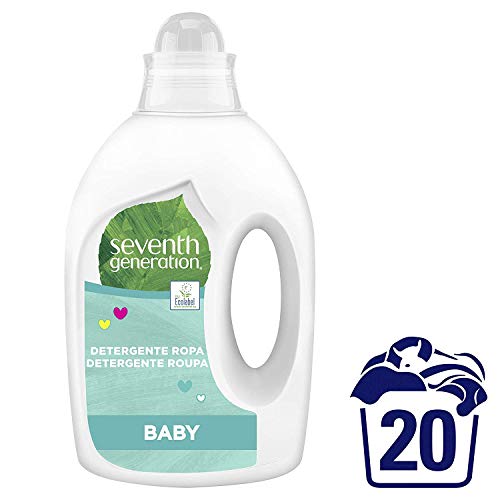 Sensible Seventh Generation Free & Clear Baby - Detergente para Ropa para Piel Sensible, Hipoalergénico 1 l, 20 Lavados