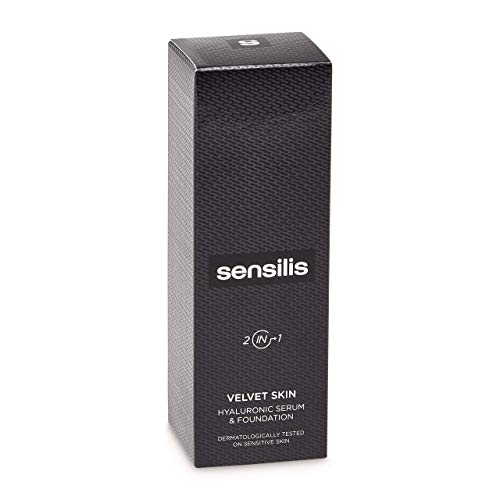 Sensilis Velvet Skin - Base de Maquillaje de Larga Duración con Ácido Hialurónico - Clean Beauty - Tono 05 Café
