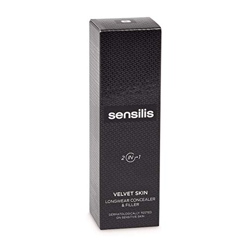 Sensilis Velvet Skin - Corrector de larga duración con ácido hialurónico - Clean Beauty - Tono 02 Beige, 7 ml