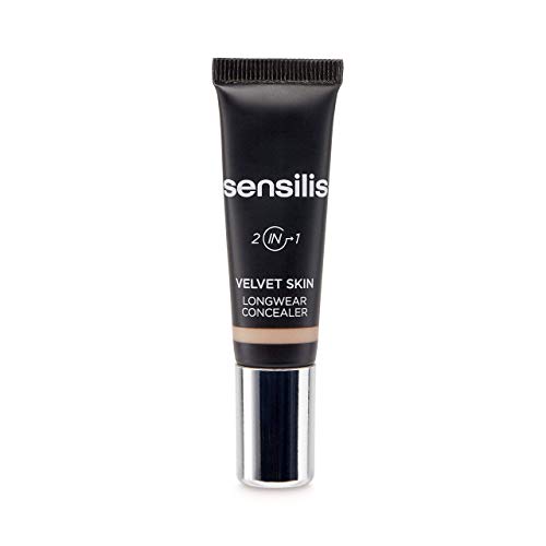 Sensilis Velvet Skin - Corrector de larga duración con ácido hialurónico - Clean Beauty - Tono 02 Beige, 7 ml