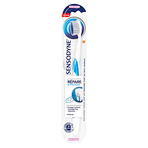 Sensodyne Brosse à Dents, Répare et Protège, Pour Dents Sensibles, Extra-Souple