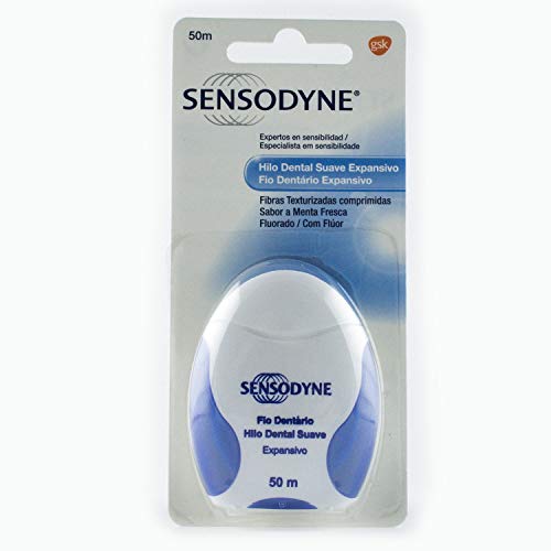 Sensodyne Hilo dental suave, expansivo, con flúor y sabor a menta fresca, para personas con sensibilidad dental - 50 m