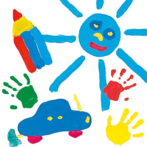 SES Creative- Set de Cuatro Pinturas para Dedos ecológicas para niños SES, Multicolor (24926)