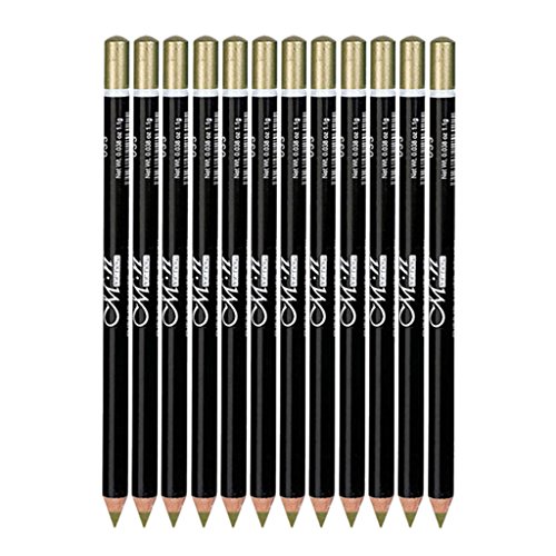 Set de 12 Piezas Lápiz de Delineador de Ojos de Sombra de Ojos de Larga Duración Impermeable - Verde Oliva 40#