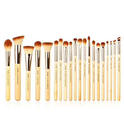 Set de 20 brochas de maquillaje profesionales de bambú de belleza marca Jessup, kit de herramientas de maquillaje, brochas para polvo de maquillaje y sombreador de ojos T145