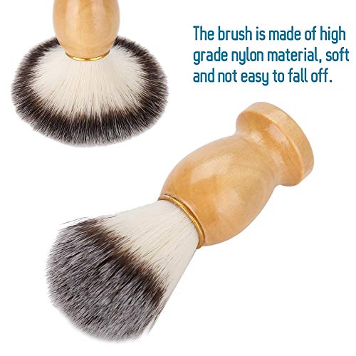 Set de afeitado, Herramienta profesional para barba de acero inoxidable + Soporte para bigote + Juego de afeitado con brocha, Buen set de regalo para hombre