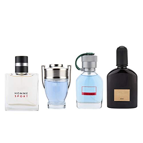 Set de fragancias para hombres, 4 x 25ml Gentleman Liquid Perfume Perfume de larga duración Spray natural Navidad Acción de gracias Cumpleaños San Valentín Set de regalo