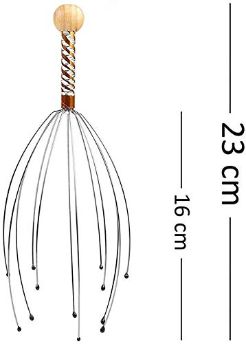 Set de Masajeador de Cabeza Queta Masajeador para Cabeza y Cuero Cabelludo de Masaje y Relajación (2* araña de masaje de cabeza, 1* masajeador de garras de rodillo y 1* cepillo de champú)