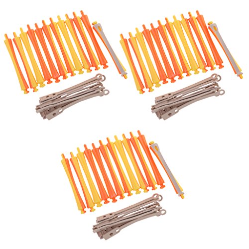 Set de Rodillo Rizado de Pelo Clip de Bigudí de Cabello Herramienta de Peluquero Salón 1.6x9cm - 36 Piezas