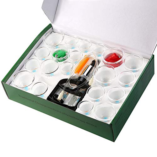 Set de ventosas de alta calidad médicas con imán terapéutico, 12 vasos con bomba de vacío y válvula, auto-tratamiento masajeador para dolor de espalda, celulitis, cara, adelgazamiento, abdomen