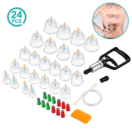 Set de ventosas de alta calidad médicas con imán terapéutico, 12 vasos con bomba de vacío y válvula, auto-tratamiento masajeador para dolor de espalda, celulitis, cara, adelgazamiento, abdomen