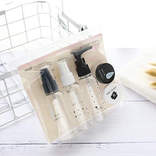 Set de Viaje, embotellado portátil for Botellas de Camping de Vacaciones - Montañismo Work out Spray Flip Bottle Aprobado for Equipaje de Mano (Color : Clear)