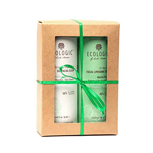 Set Facial Día y Noche con Serum y Elixir - 2 Unidades. Ecologic Cosmetics by Linda Nicolau. Bio cosmética sostenible, vegana, orgánica, ecológica, eco friendly y climate friendly