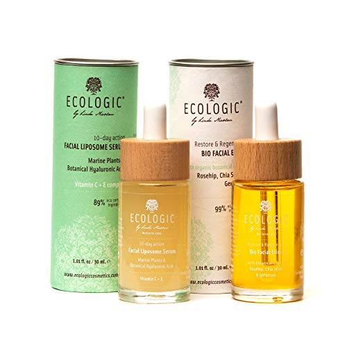 Set Facial Día y Noche con Serum y Elixir - 2 Unidades. Ecologic Cosmetics by Linda Nicolau. Bio cosmética sostenible, vegana, orgánica, ecológica, eco friendly y climate friendly