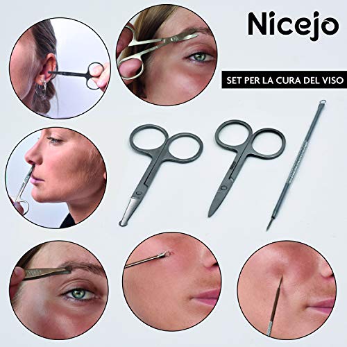 Set Manicura Profesional – Kit Pedicura Niñas Hombre – Portátil de Acero Inoxidable – Cortaúñas, Tijera de Uñas, Lima de Uñas, Cuchillas para Callos – Estuche en Caja de Regalo Inteligente