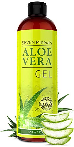 Seven Minerals Aloe Vera- Gel de aloe vera para la piel, 99% orgánico, 355 ml