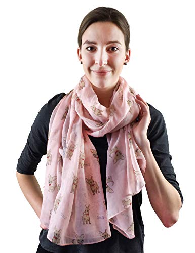 SEW ELEGANT NUEVO Bufanda de estampado de perro Chihuahua para mujer