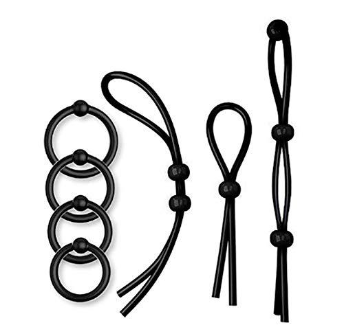 SEX-GHD D Accesorios de Entrenamiento de Yoga - Anillo de Goma Ajustable para masajeador - Hombres (7PCS)