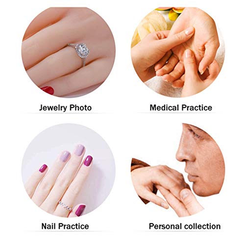 SEYJ Mano De Maniquí Femenino - Modelo De Mano Protésica De Silicona para Joyería Pulsera Anillo Guantes Soporte Organizador De Exhibición