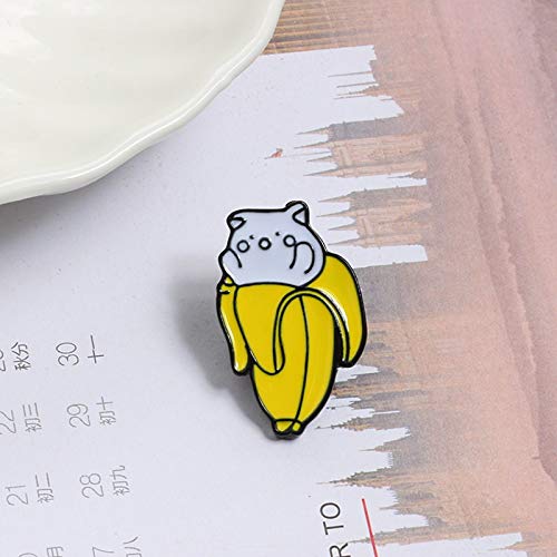 SFFSMD - Pines de frutas con dibujos animados de melocotón, limón, plátano, arándano, aguacate, broche de botón kawaii, chaquetas de solapa esmalte Pin de joyería para niños (color metal: aguacate)