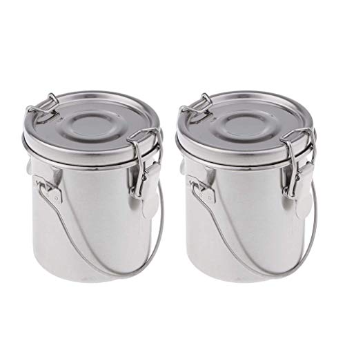 SGerste - 2 piezas de pinceles para pintar, cubeta de lavado, boquilla, bote de acero inoxidable, para agua, pintura al óleo, pincel, arandela, herramientas de arte