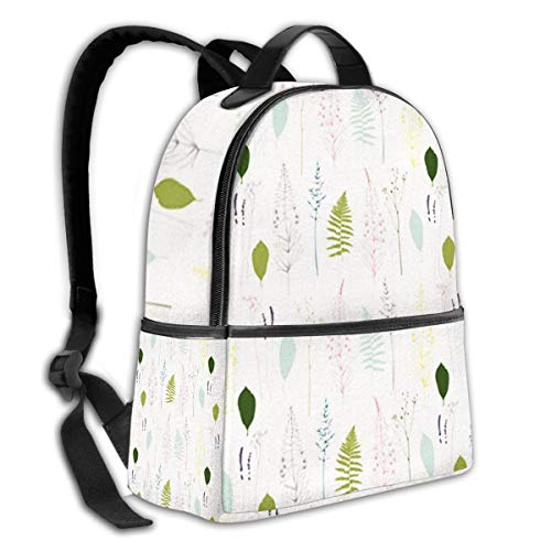 SGSKJ Mochila Tipo Casual Mochila Escolares Mochilas Escolar Estilo Impermeable para Viaje de Ordenador Portátil para Hombre Mujer Flor de Fireweed Eneldo Hinojo