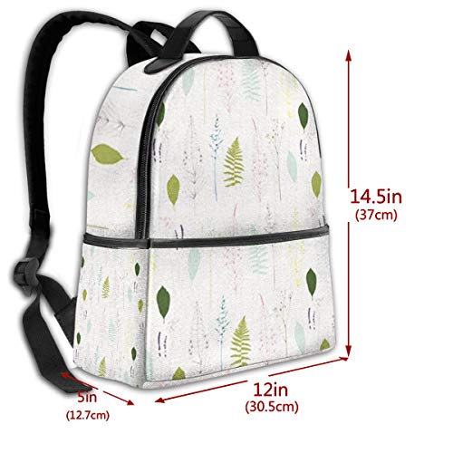 SGSKJ Mochila Tipo Casual Mochila Escolares Mochilas Escolar Estilo Impermeable para Viaje de Ordenador Portátil para Hombre Mujer Flor de Fireweed Eneldo Hinojo