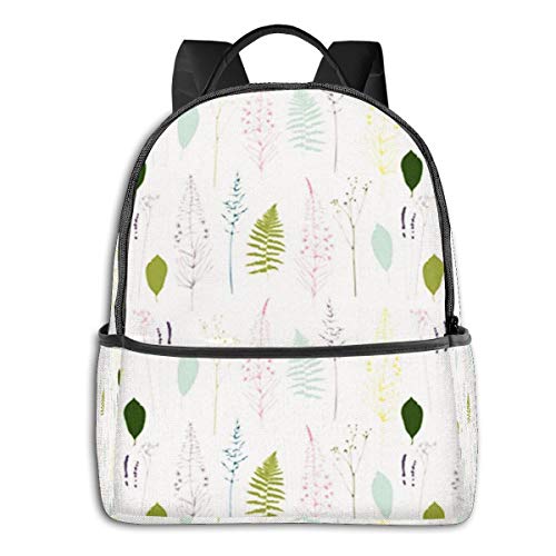 SGSKJ Mochila Tipo Casual Mochila Escolares Mochilas Escolar Estilo Impermeable para Viaje de Ordenador Portátil para Hombre Mujer Flor de Fireweed Eneldo Hinojo
