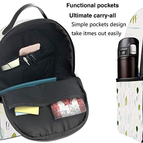 SGSKJ Mochila Tipo Casual Mochila Escolares Mochilas Escolar Estilo Impermeable para Viaje de Ordenador Portátil para Hombre Mujer Flor de Fireweed Eneldo Hinojo
