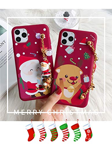 SGVAHY - Funda para iPhone 11 Pro Max (silicona suave, resistente a los golpes), diseño de Papá Noel