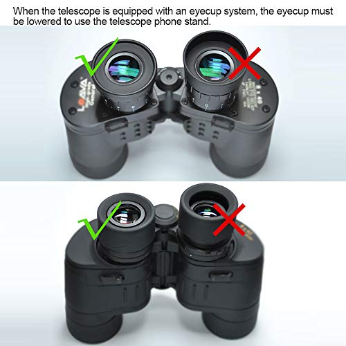 Shackcom - Profesional Universal Teléfono Móvil Soporte de Adaptador para Microscopios, Monoculares, Prismáticos, Telescopios Astronómicos, Telescopios Terrestres- Compatibles con Cualquier Smartphone