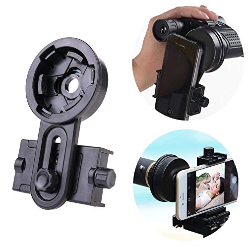 Shackcom - Profesional Universal Teléfono Móvil Soporte de Adaptador para Microscopios, Monoculares, Prismáticos, Telescopios Astronómicos, Telescopios Terrestres- Compatibles con Cualquier Smartphone